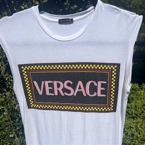 versace tank top women red orange|farfetch versace vest.